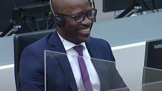Charles Blé Goudé lors de son verdict final prononcé à La Haye (Pays-Bas)