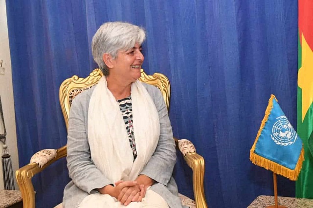 La coordonnatrice résidente des Nations Unies au Burkina, Barbara Manzi