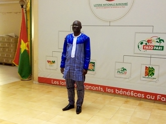 Le nouveau dorecteur général de la Loterie nationale burkinabè (LONAB), Ibrahim Ben Harouna Zarani