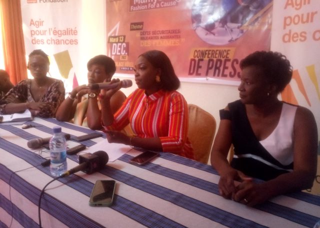 Mariam Soré, promotrice de MamySor Fashion For A Cause au micro