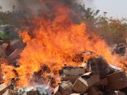 Ouagadougou: des produits prohibés d’environ 700 millions FCFA incinérés