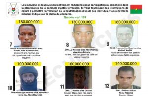 Burkina: les têtes de 20 terroristes mises à prix
