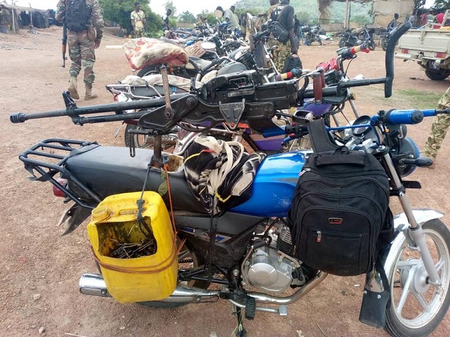 Des motos récupérées au cours des opérations de sécurisation du territoire national