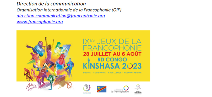 IXe édition des Jeux de la Francophonie: la relève artistique et sportive francophone est au rendez-vous !