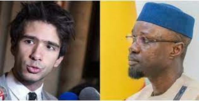 L'avocat Juan Branco (à gauche) et son client sénégalais, Ousmane Sonko
