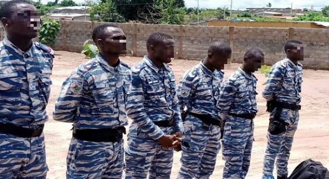 Les six éléments radiés de la Gendarmerie nationale ivoirienne (Afriksoir.net)