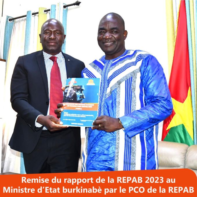 Burkina: remerciements et remise du rapport de la REPAB 2023 au ministre Bassolma Bazié