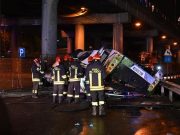 Italie: 21 morts dans la chute d’un bus d’un pont d’une dizaine de mètres