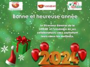 Le Directeur général de la LONAB et l’ensemble du personnel vous souhaitent une bonne et heureuse année 2024.