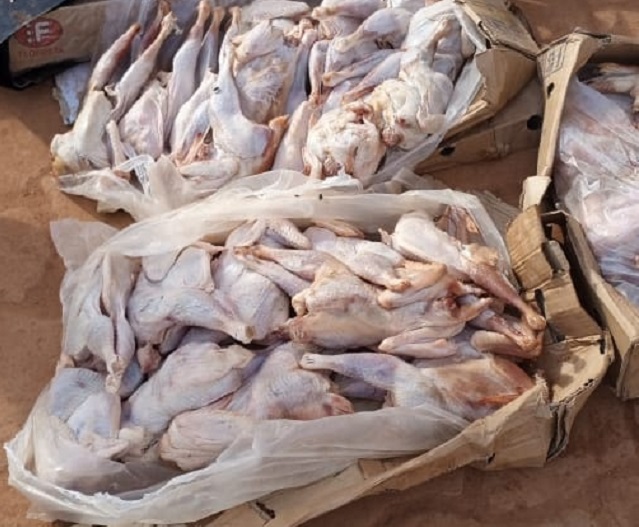 Poulets avariés saisis