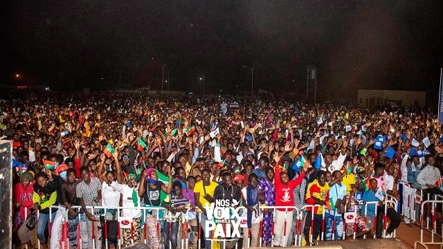 Une vue des spectateurs au plateau omnisport de Yéguéré