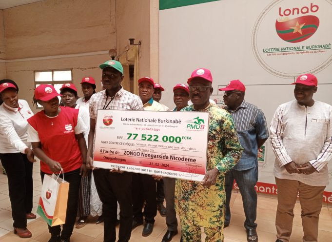 Ouagadougou: il remporte 77 522 000 F CFA avec une mise de 16 800 F CFA à la LONAB