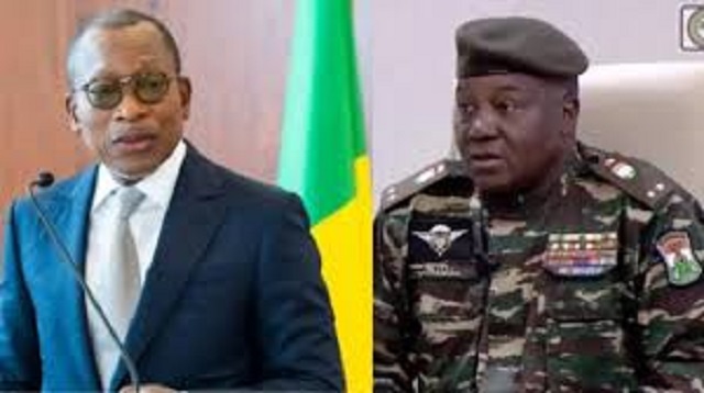 Le président Talon (à gauche) et son homologue du Niger