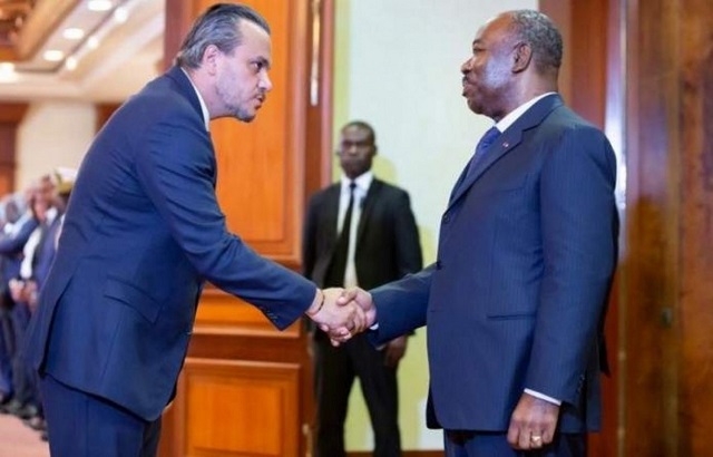 Brice Laccruche-Alihanga (à gauche) et l'ex-président gabonais, Ali Bongo