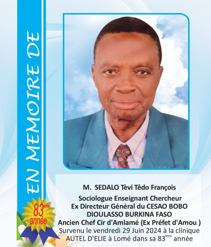 Décès de l’ex DG du CESAO Bobo-Dioulasso: le programme des obsèques