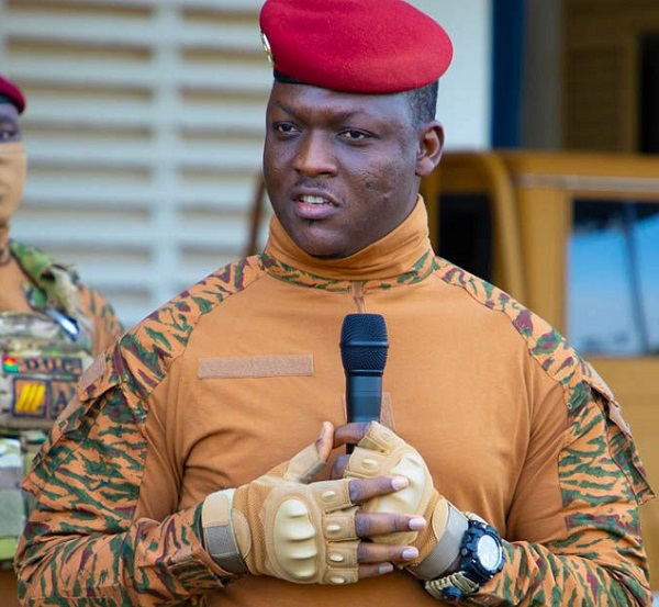 Le président du Faso, le capitaine Ibrahim Traoré