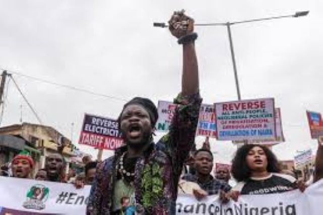 manifestations contre la faim au nigeria