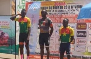 Tour de Côte d’Ivoire/2e étape: deux cyclistes burkinabè arrivent 2e et 3e