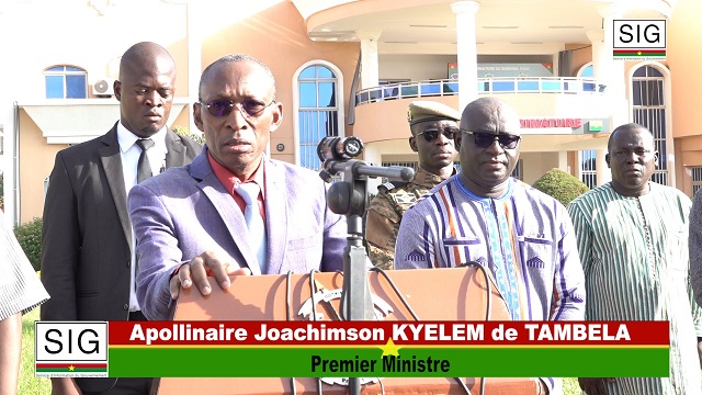 Le Premier ministre burkinabè, Apollinaire Kyelem de Tambèla