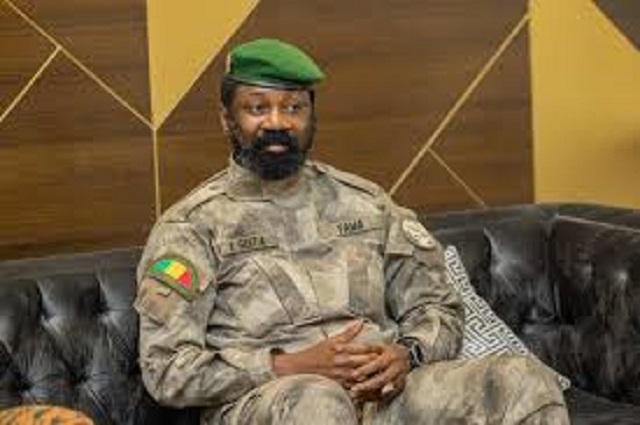 Le président et chef de la junte du Mali, Assimi Goïta