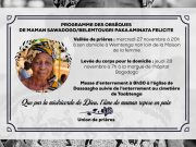 Décès de Paka Aminata Félicité Sawadogo/Belemtougri: le programme des obsèques