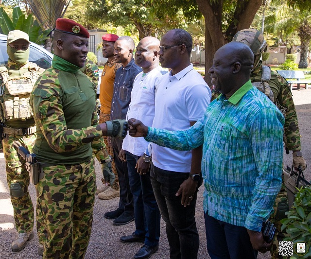 Une vue de l'arrivée du président du Faso à Bobo-Dioulasso