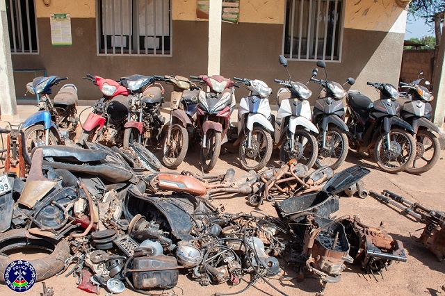 Une vue du butin du gang mis aux arrêts