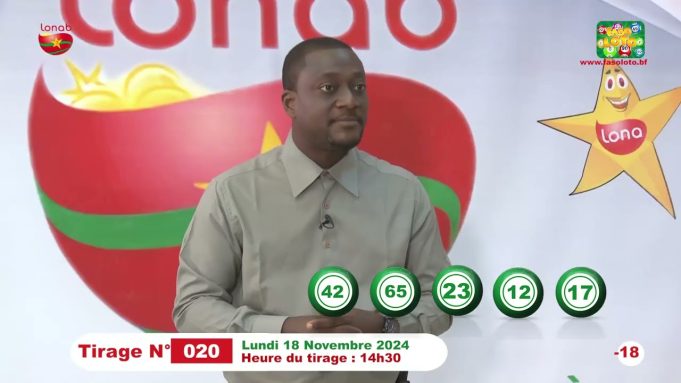 LONAB: le résultat du tirage 20 FASO LOTO 5/90 du 18 novembre 2024