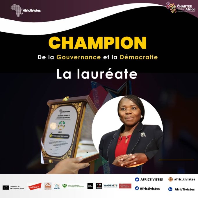 Thuli Madonsela lauréat du prix AfricTivistes de la Gouvernance et la Démocratie pour la première édition de AfricTivistes