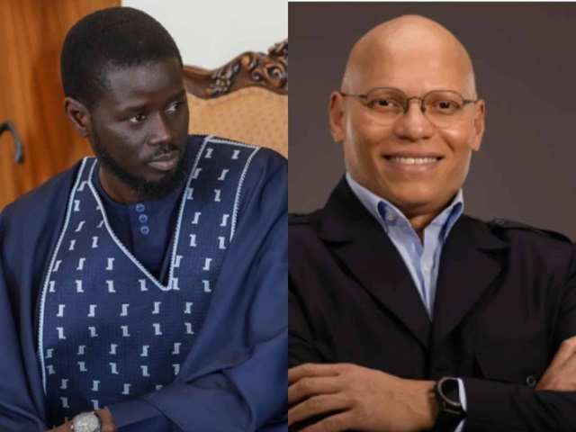 Le président sénéglais, Faye (gauche) et l'oppossant politique (1)