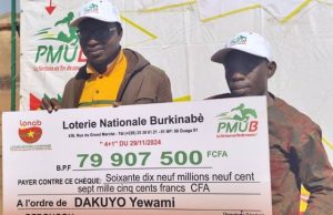 PMU’B: un cultivateur et son ami commerçant empochent près de 80 millions de FCFA à Dédougou
