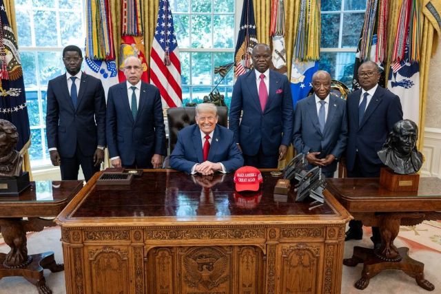 Donald Trump et cinq presidents-africains