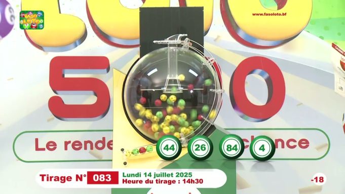 LONAB/FASO LOTO: les résultats du tirage du lundi 14 juillet 2025
