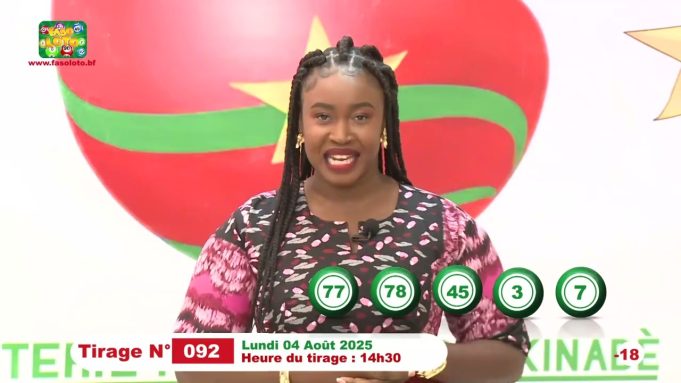 LONAB/FASO LOTO: les résultats du tirage du lundi 4 août 2025