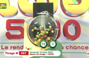 LONAB/FASO LOTO: les résultats du tirage du vendredi 15 août 2025
