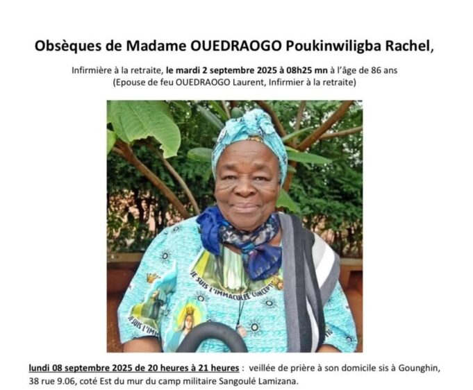 Décès de la mère du Pr Charlemagne Ouédraogo: le programme des obsèques