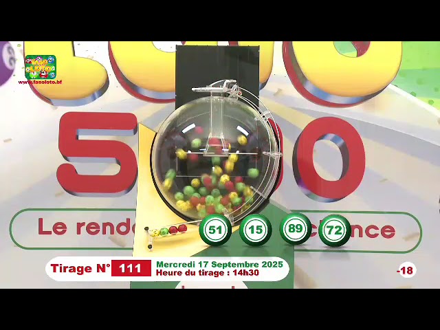LONAB/FASO LOTO: les résultats du tirage du mercredi 17 septembre 2025