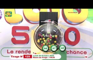 LONAB/FASO LOTO: les résultats du tirage du lundi 20 octobre 2025