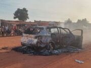 Le véhicule du footballeur international burkinabè Patrick Malo parti en fumée
