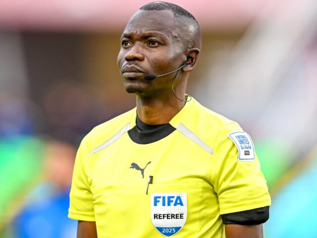 L'arbitre de la finale de la CAN 2025,Jean-Jacques Ndala (Ph RMC Sport)