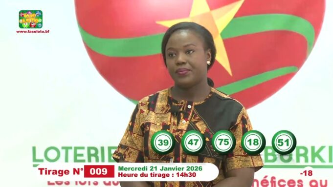 LONAB/FASO LOTO: les résultats du tirage du mercredi 21 janvier 2026