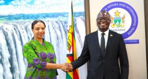 La cheffe du bureau pays de la BAD au Zimbabwe, présente ses lettres d’accréditation au ministre des Affaires étrangères et du Commerce international