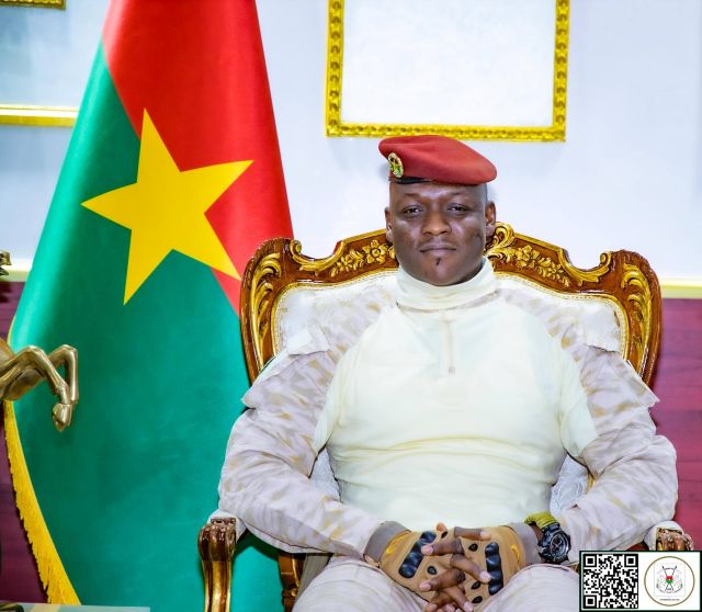 Le président du Faso, le capitaine Ibrahim Traoré