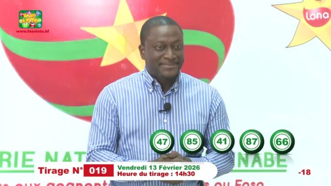 LONAB/FASO LOTO: les résultats du tirage du vendredi 13 février 2026
