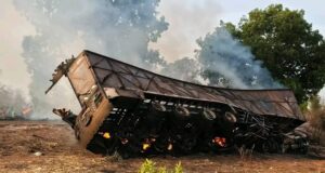 Burkina/RN1: un incendie détruit entièrement un camion à Koumbia