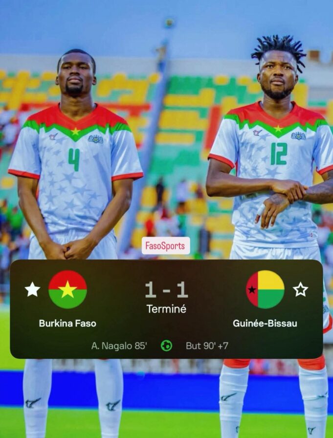 Matchs amicaux: le Burkina concède un nul (1-1) face à la Guinée-Bissau