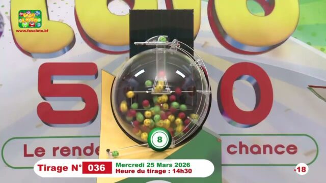 LONAB/FASO LOTO: les résultats du tirage du mercredi 25 mars 2026