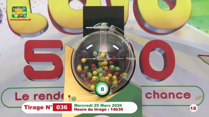 LONAB/FASO LOTO: les résultats du tirage du mercredi 25 mars 2026
