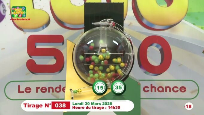 LONAB/FASO LOTO: les résultats du tirage du lundi 30 mars 2026