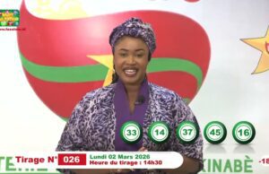 LONAB/FASO LOTO: les résultats du tirage du lundi 2 mars 2026